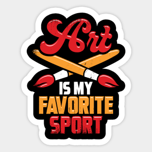 Art Is My Favorite Sport Sticker